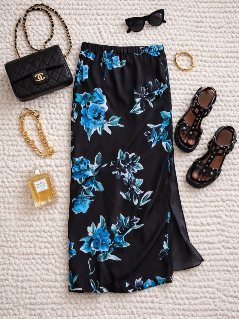 The Kooples Floral Midi Skirt 2 NWT Designer Fall Romantic Date Night